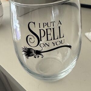 Glass with 'I Put a Spell on You' Design